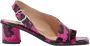 Scarosso Jill Elaphe Hoge Hak Sandalen Pink Dames - Thumbnail 1