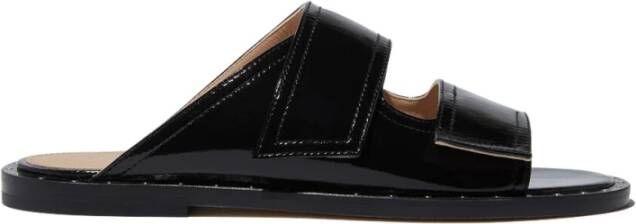 Scarosso Karen Patent Sliders Zwart Dames