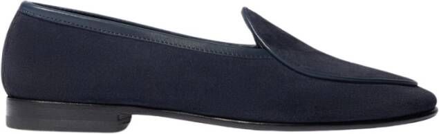 Scarosso Klassieke Blauwe Suède Loafer Blue Heren