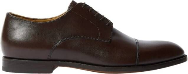 Scarosso Klassieke bruine cap toe derby schoenen Brown Heren