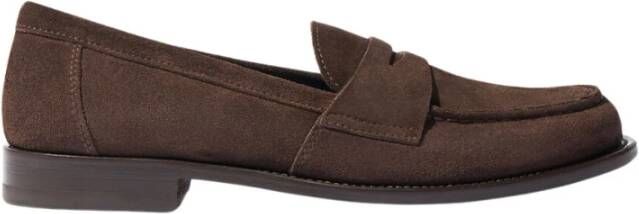 Scarosso Klassieke Bruine Suède Penny Loafer Brown Heren