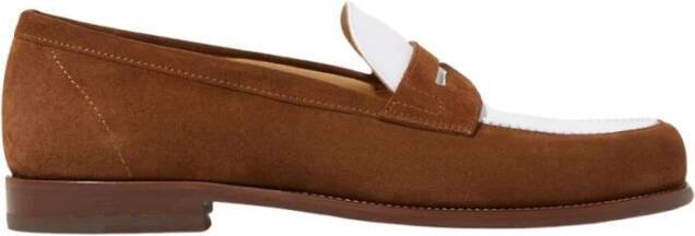 Scarosso Klassieke Cognac Suede Penny Loafer Brown Heren