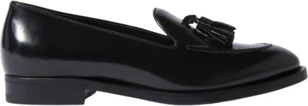 Scarosso Klassieke zwarte tassel loafers Black Dames