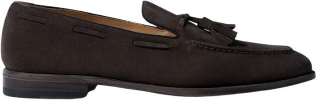 Scarosso Lichtgewicht Duccio Loafers van Suède Brown Heren