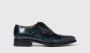 Scarosso Lorenzo Blu Handgemaakte Leren Oxfords Blue Heren - Thumbnail 1