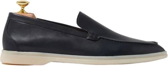 Scarosso Ludovico Loafers Handgemaakte Italiaanse leren schoenen Black Heren