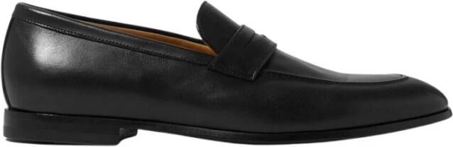 Scarosso Marzio Loafers Handgemaakte Italiaanse Penny Loafers Black Heren