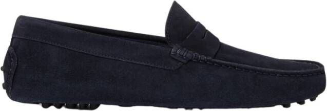 Scarosso Michael Loafers Handgemaakte Italiaanse rijdschoenen Blue Heren