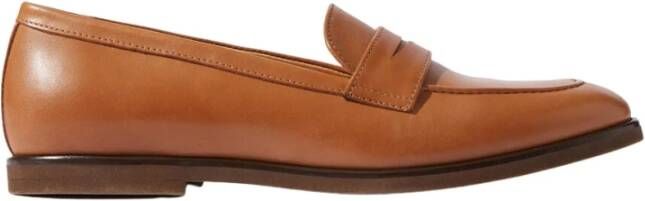 Scarosso Monica Loafers Handgemaakte Italiaanse leren penny loafers Brown Dames