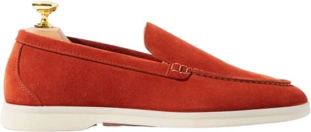 Scarosso Roestkleurige Suède Loafers Red Dames