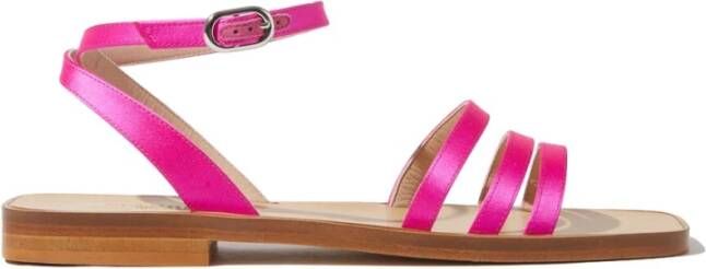 Scarosso Sarah Silk Enkelband Sandalen Roze Dames