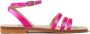 Scarosso Sarah Silk Enkelband Sandalen Pink Dames - Thumbnail 1