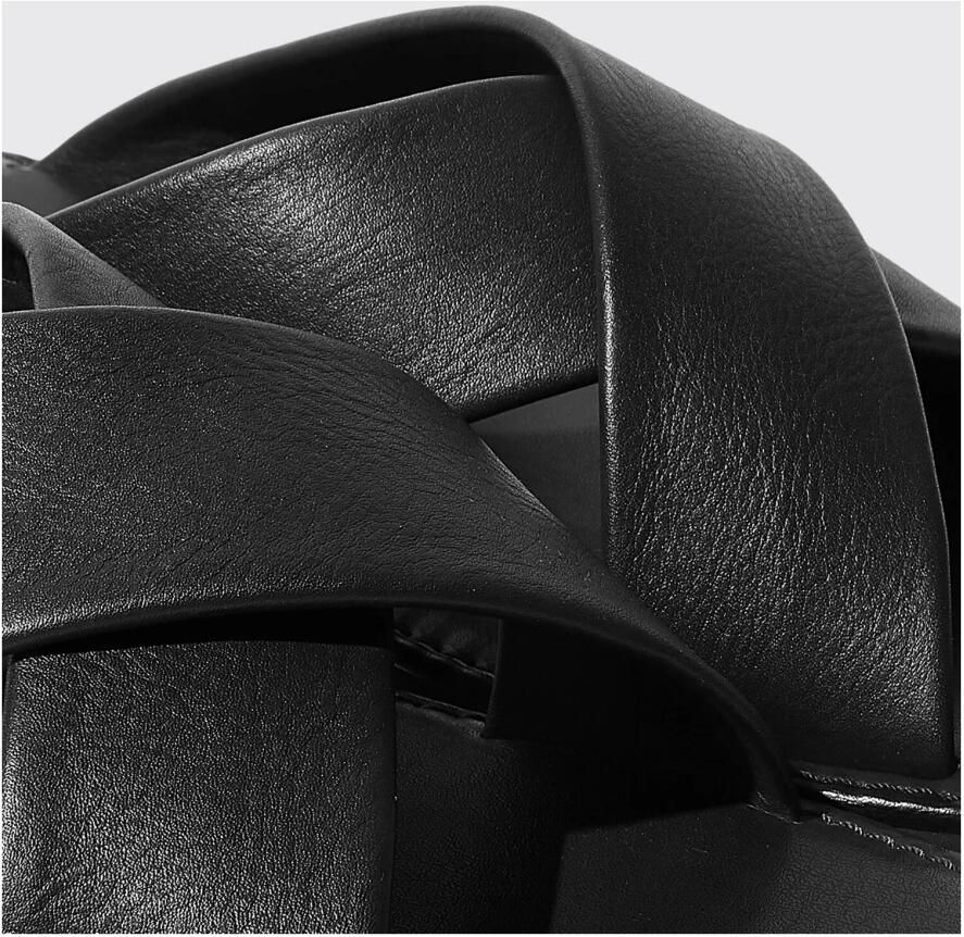 Scarosso Adriano Sliders Handgemaakte Italiaanse leren sandalen Zwart Heren - Foto 1