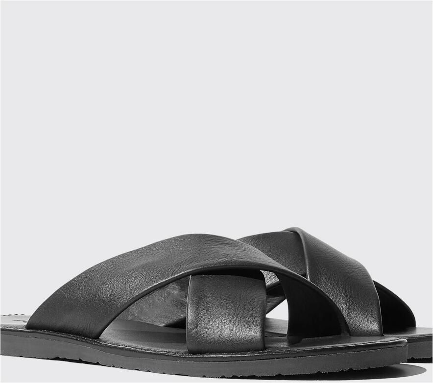 Scarosso Adriano Sliders Handgemaakte Italiaanse leren sandalen Zwart Heren - Foto 2