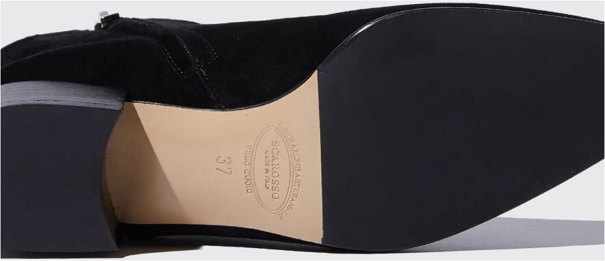 Scarosso Amber Suède Veterschoenen Zwart Dames