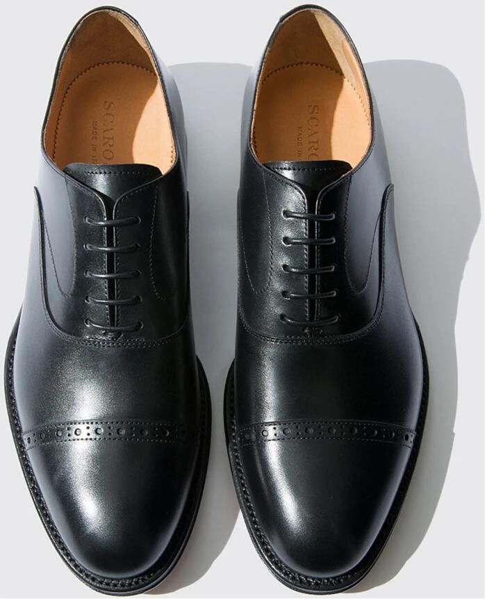 Scarosso Beaumont Zwarte Oxfords Handgemaakte Italiaanse Schoenen Black Heren - Foto 2