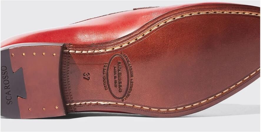 Scarosso Beige Suède Penny Loafers - Foto 4
