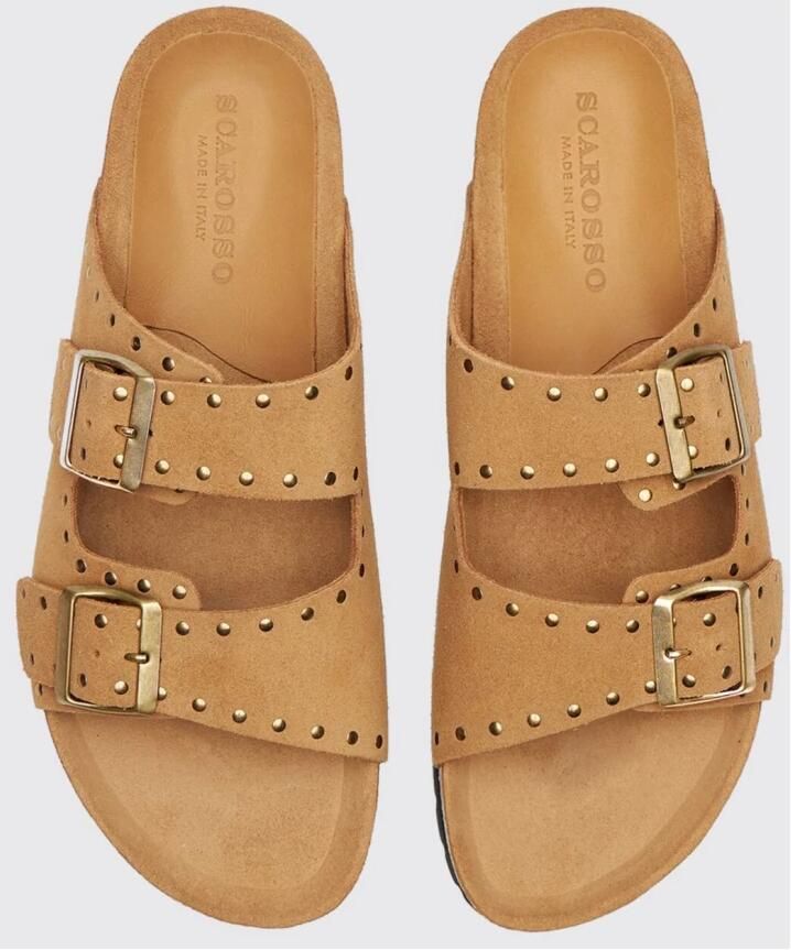Scarosso Studded Beige Suède Sandalen Beige Heren - Foto 2