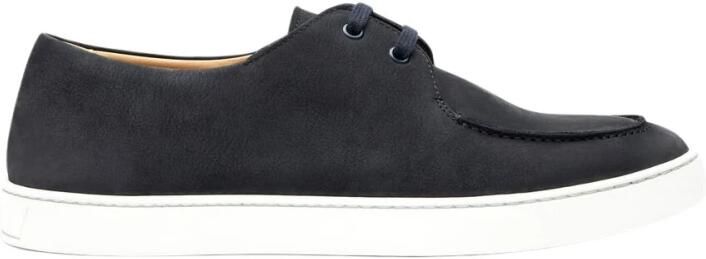 Scarosso Blauwe Nubuck Leren Veterschoenen