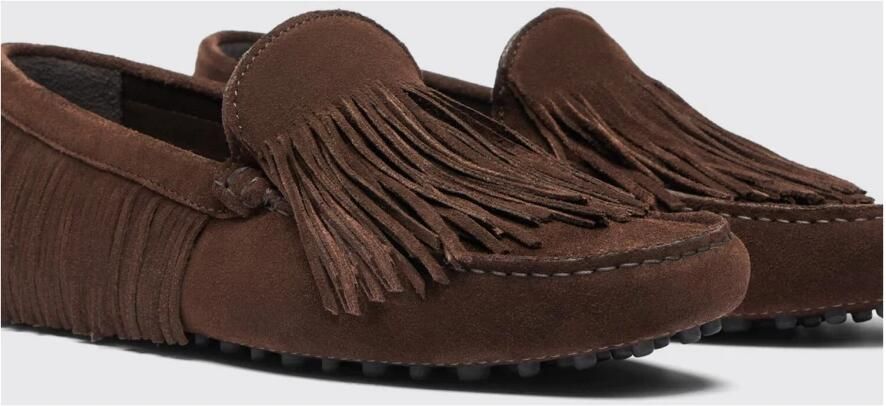 Scarosso Bruine suède driving shoes met franjes - Foto 4