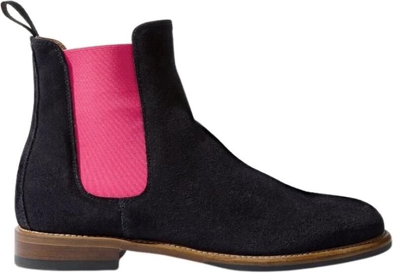 Scarosso Bruna Blu Suede Chelsea Boots