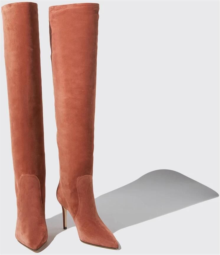 Scarosso Carra Laarzen Handgemaakte Italiaanse Haklaarzen Roze Dames