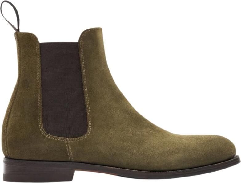 Scarosso Groene Suede Chelsea Laarzen Green Dames