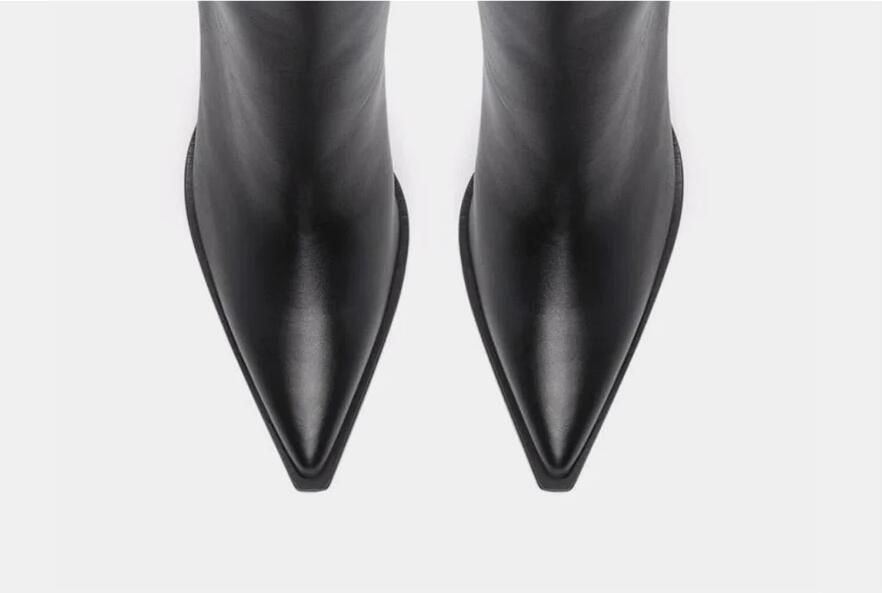 Scarosso Emily Laarzen Handgemaakt Italiaans Leer Zwart Dames - Foto 3