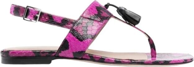 Scarosso Emma Elaphe Platte Sandalen Roze Dames