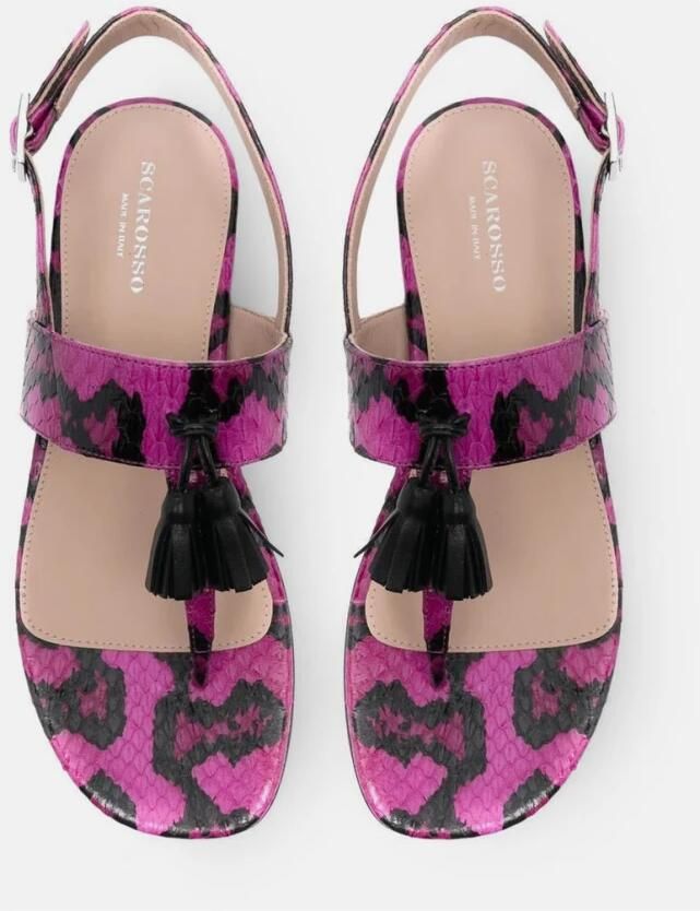 Scarosso Emma Elaphe Platte Sandalen Roze Dames - Foto 2