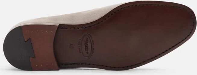 Scarosso Grijze Suède Loafers met Geperforeerde Voering Beige Heren - Foto 4