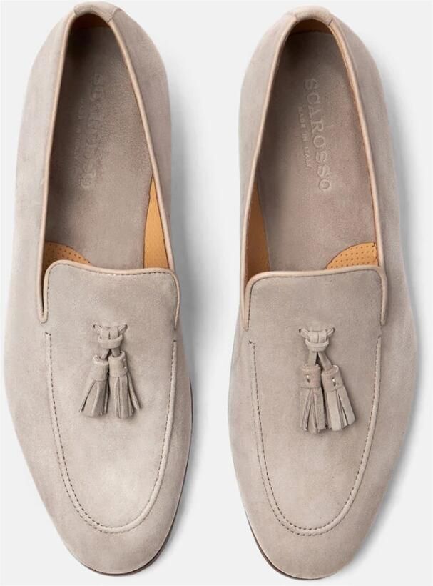 Scarosso Grijze Suède Loafers met Geperforeerde Voering Beige Heren - Foto 2