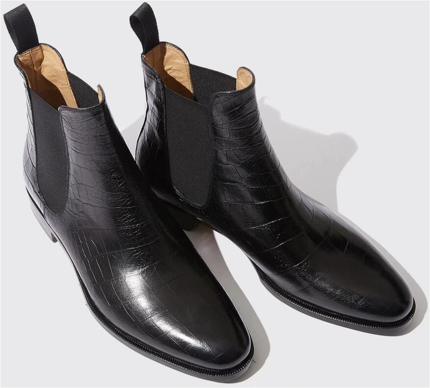 Scarosso Giancarlo Cocco Laarzen Klassieke Heren Chelsea Laars Zwart Heren