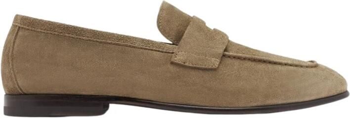 Scarosso Grijze Suède Penny Loafers