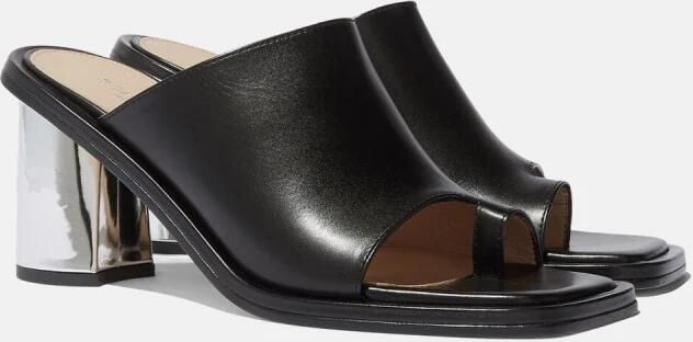 Scarosso Gwen Mules Handgemaakte Italiaanse leren sandalen Black Dames - Foto 4