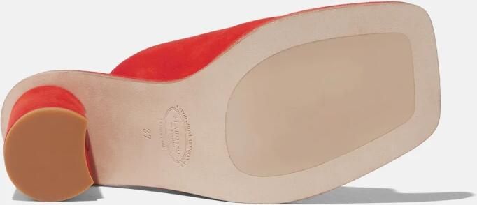 Scarosso Gwen Rode Leren Sandalen Rood Dames