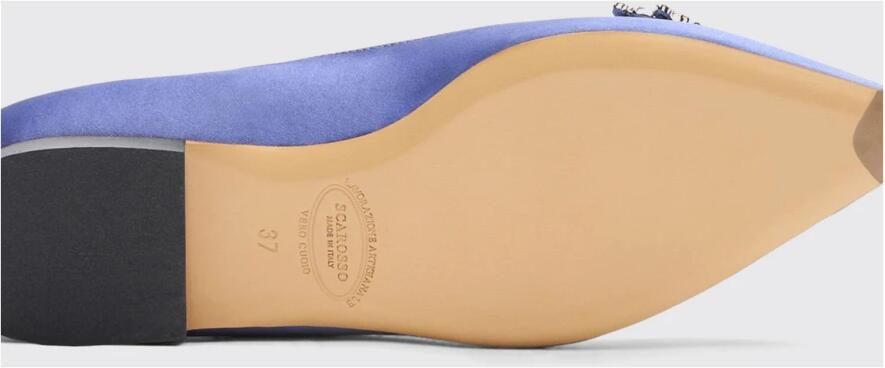 Scarosso Satin Ballet Flats met Rhinestone Detail Purple Dames - Foto 2