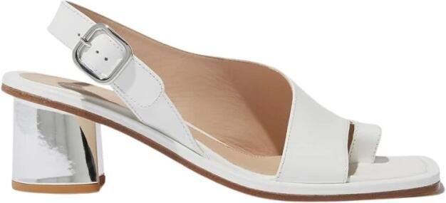 Scarosso Jill Hoge Hak Sandalen White Dames