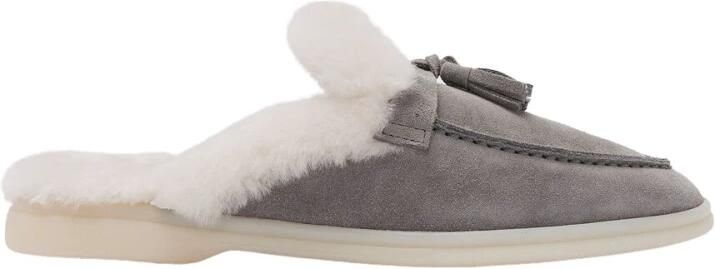 Scarosso Knusse Tassel Muilezels met Shearling