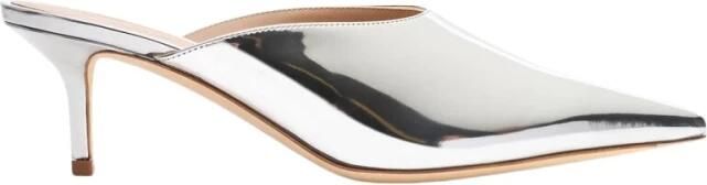 Scarosso Laura Silver Slip-On Hak Mule Gray Dames