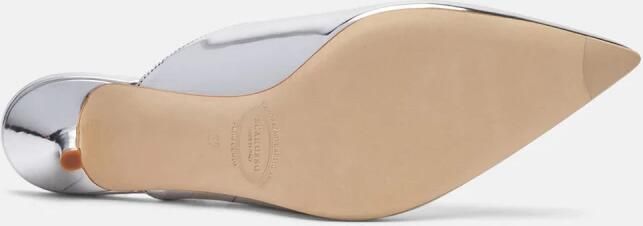 Scarosso Laura Silver Slip-On Hak Mule Gray Dames - Foto 4