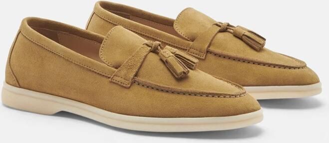 Scarosso Beige Leandra Suède Loafers Beige Dames - Foto 3