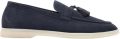 Scarosso Leandra Blu Scamosciata Handgemaakte Italiaanse mocassins Blue Dames - Blauw