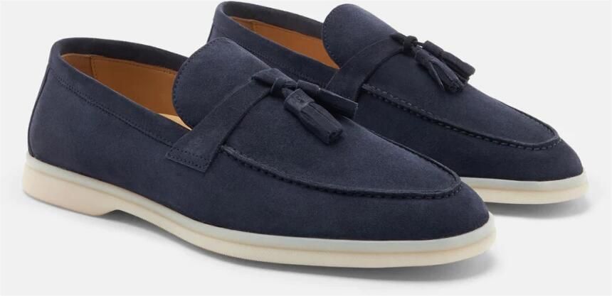 Scarosso Blauwe Suède Loafers voor Mannen Blue Heren - Foto 3
