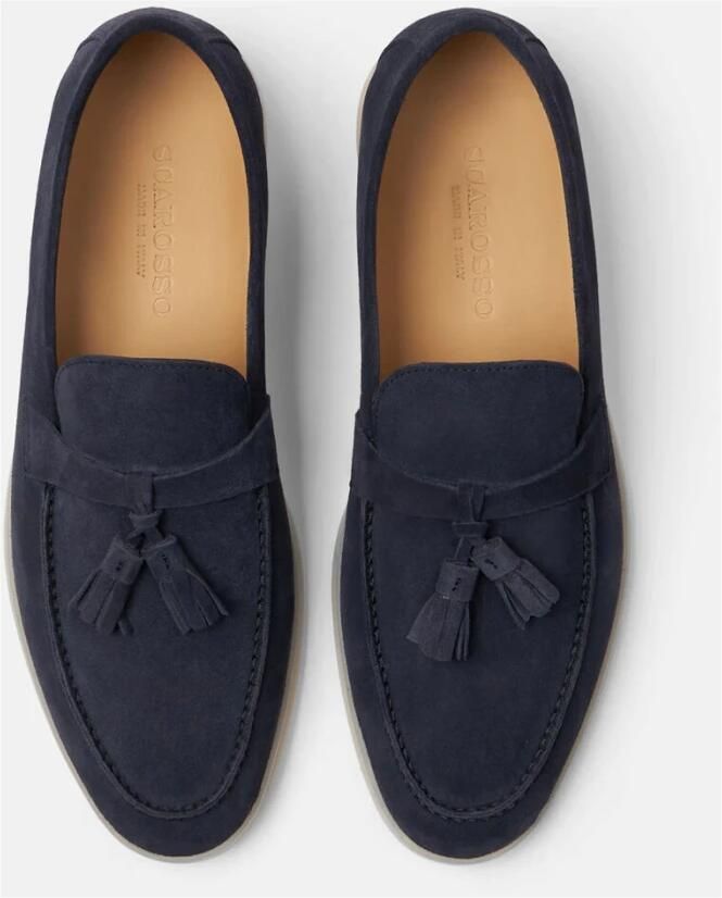 Scarosso Blauwe Suède Loafers voor Mannen Blue Heren - Foto 2