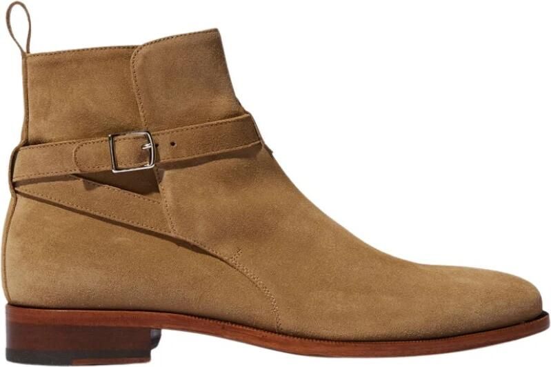 Scarosso Gratis Suède Jodhpur Laarzen Beige Heren