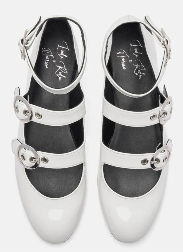 Scarosso Linda II White Patent Ballerina's - Foto 2