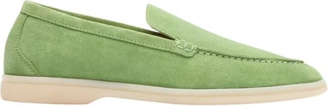 Scarosso Lichtgroene Suède Loafers Green Dames
