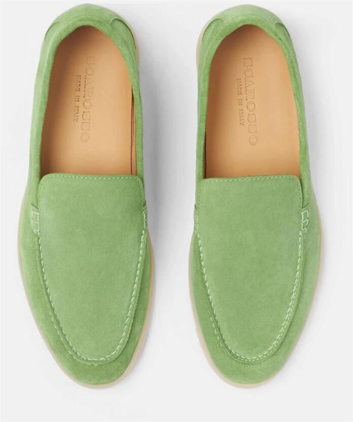 Scarosso Lichtgroene Suède Loafers Green Dames - Foto 2
