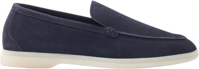 Scarosso Blauwe Suède Loafers Blue Dames